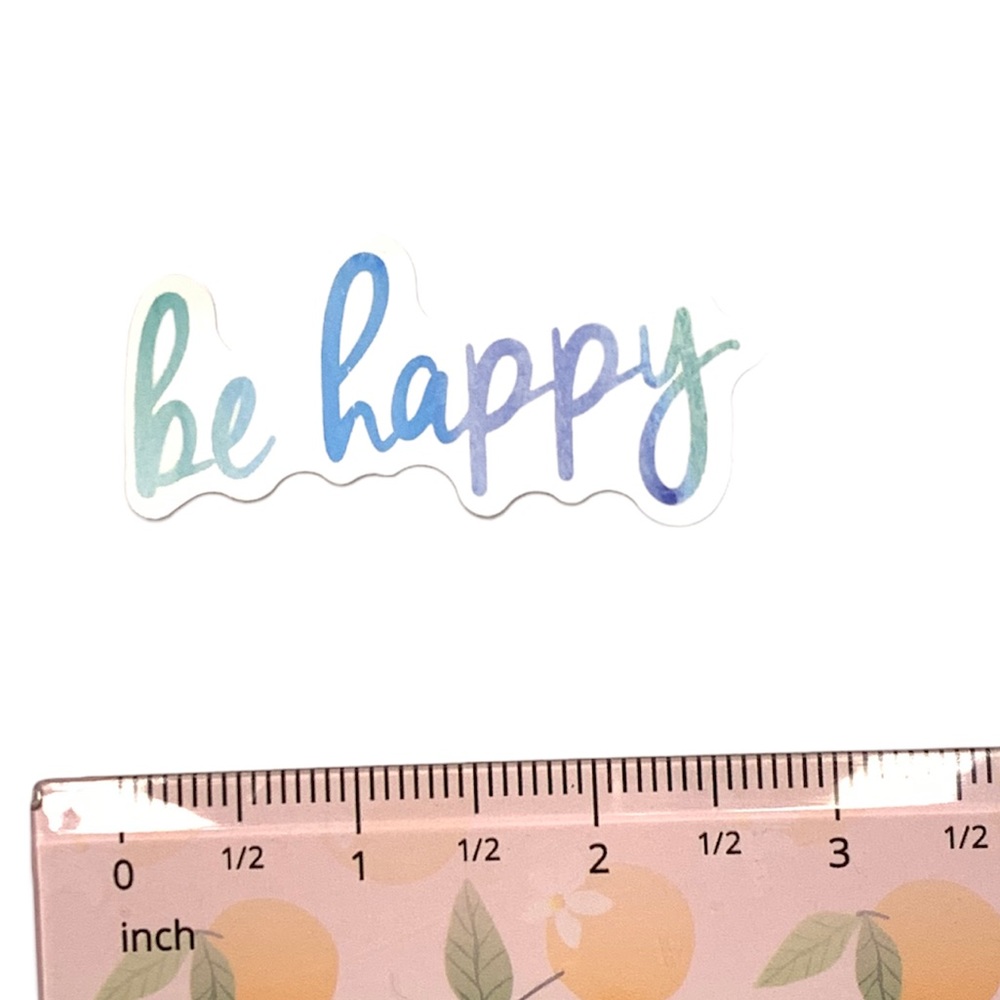 Be Happy Vinyl Sticker - Picture 2 of 2
